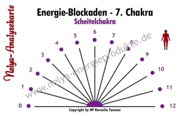 Nelya-Analysekarte - Pendelkarte - Energie-Blockaden - 7. Chakra - Scheitelchakra #5330-7